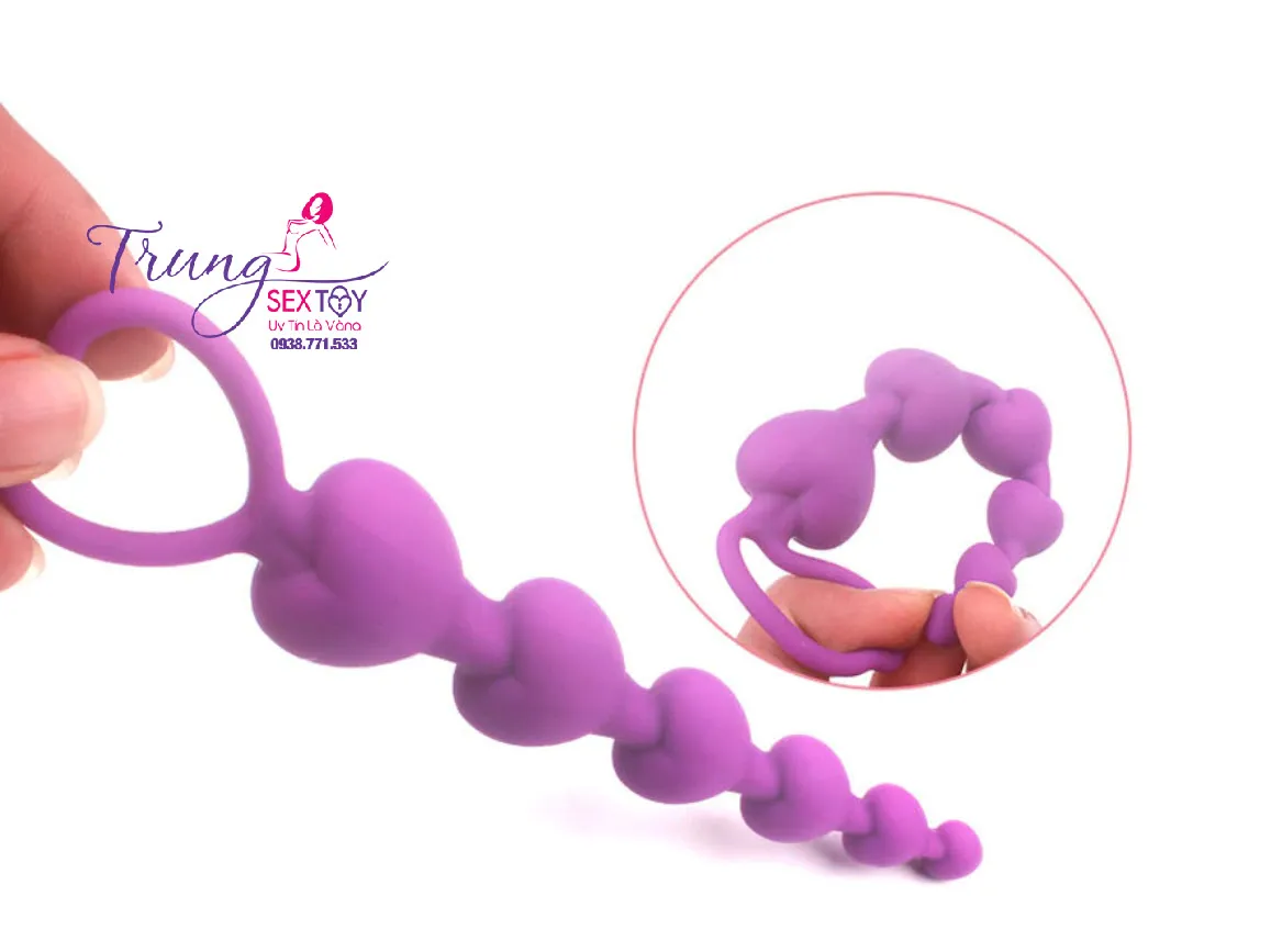 heart bead anal stimulator soft silicone 18.5cm — photo 3