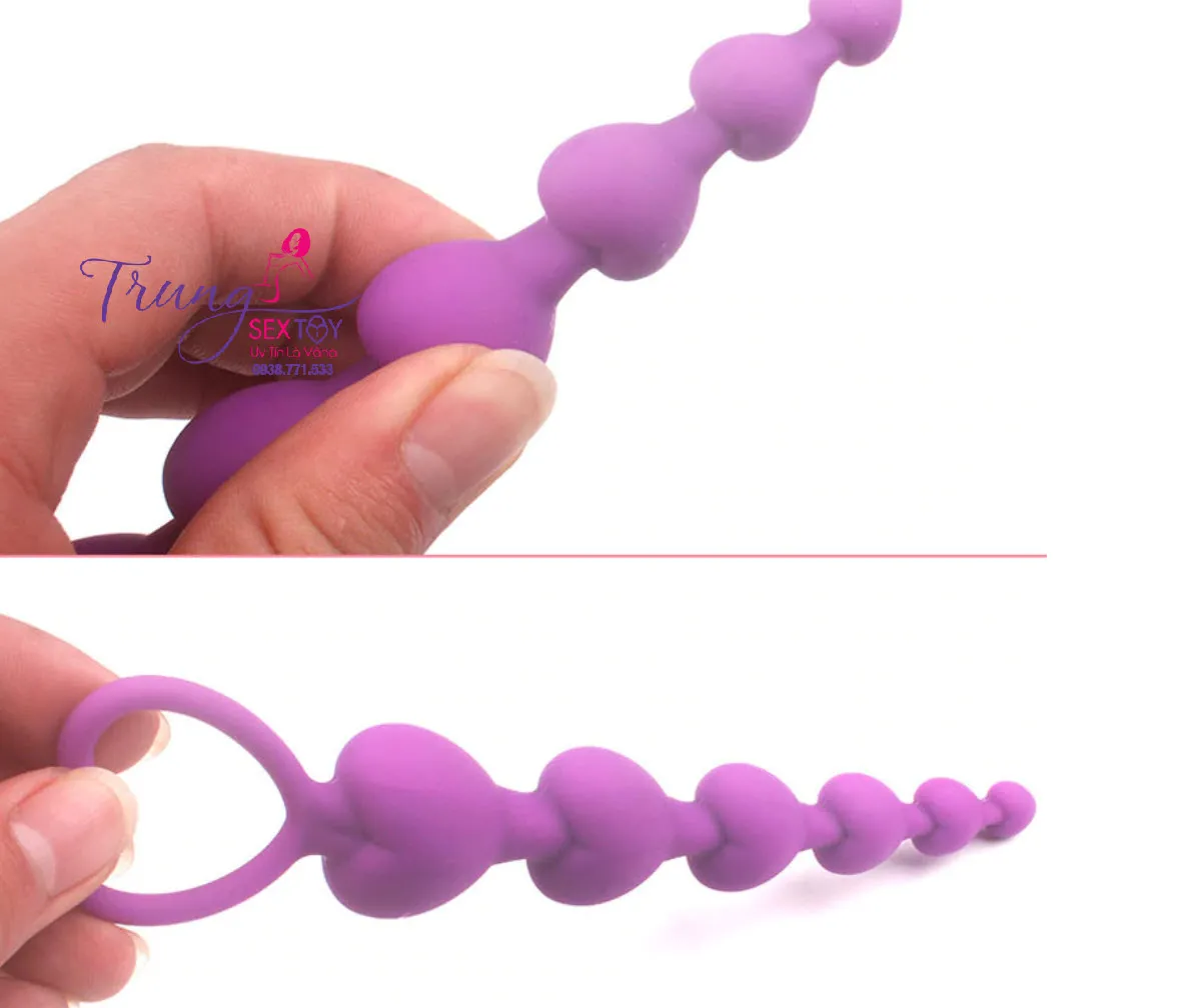 heart bead anal stimulator soft silicone 18.5cm — photo 6
