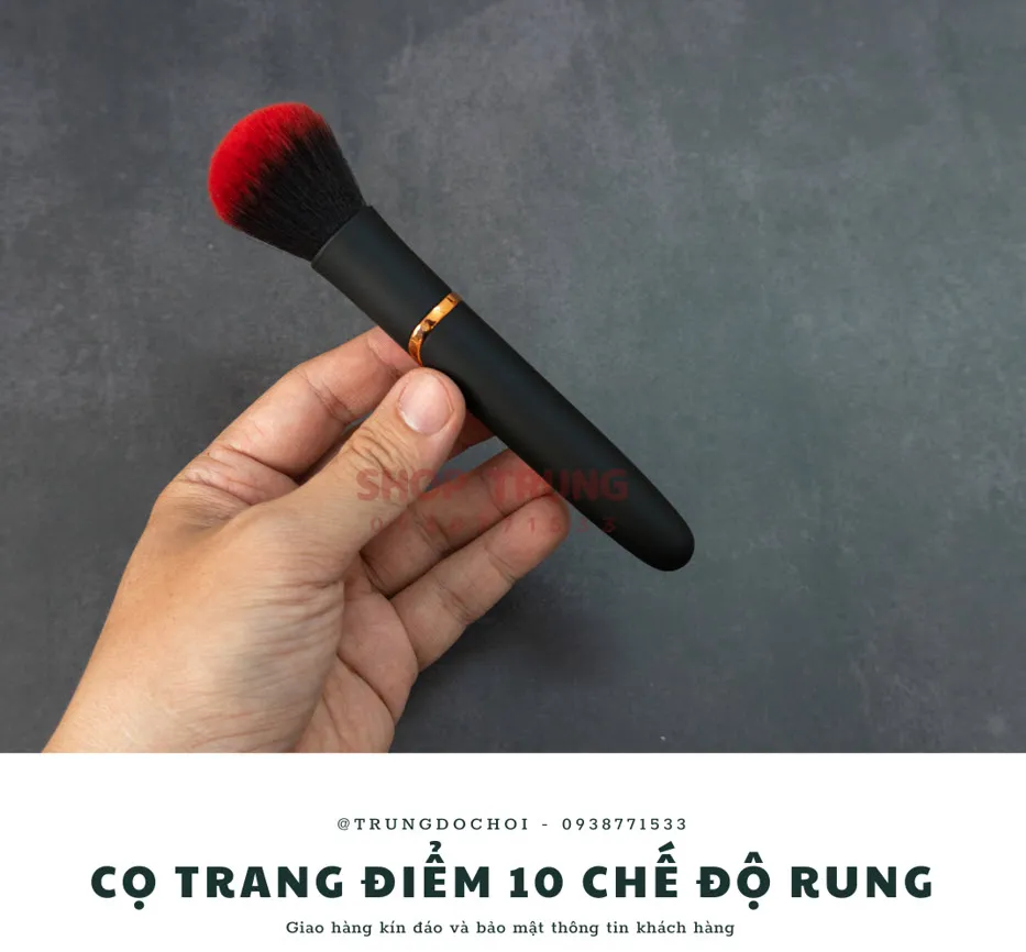 Multi-Speed Vibrating Makeup Brush Silicone Adult Toy — photo 4