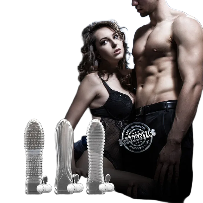 CoBiiy Transparent Soft Silicone Vibrating Penis Sleeve