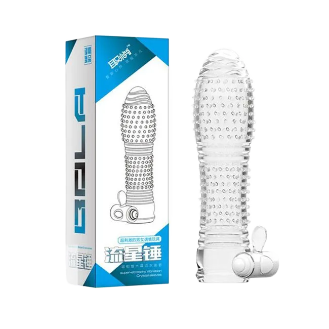Cobiiy Vibrating Silicone Textured Condom Enhance Sex