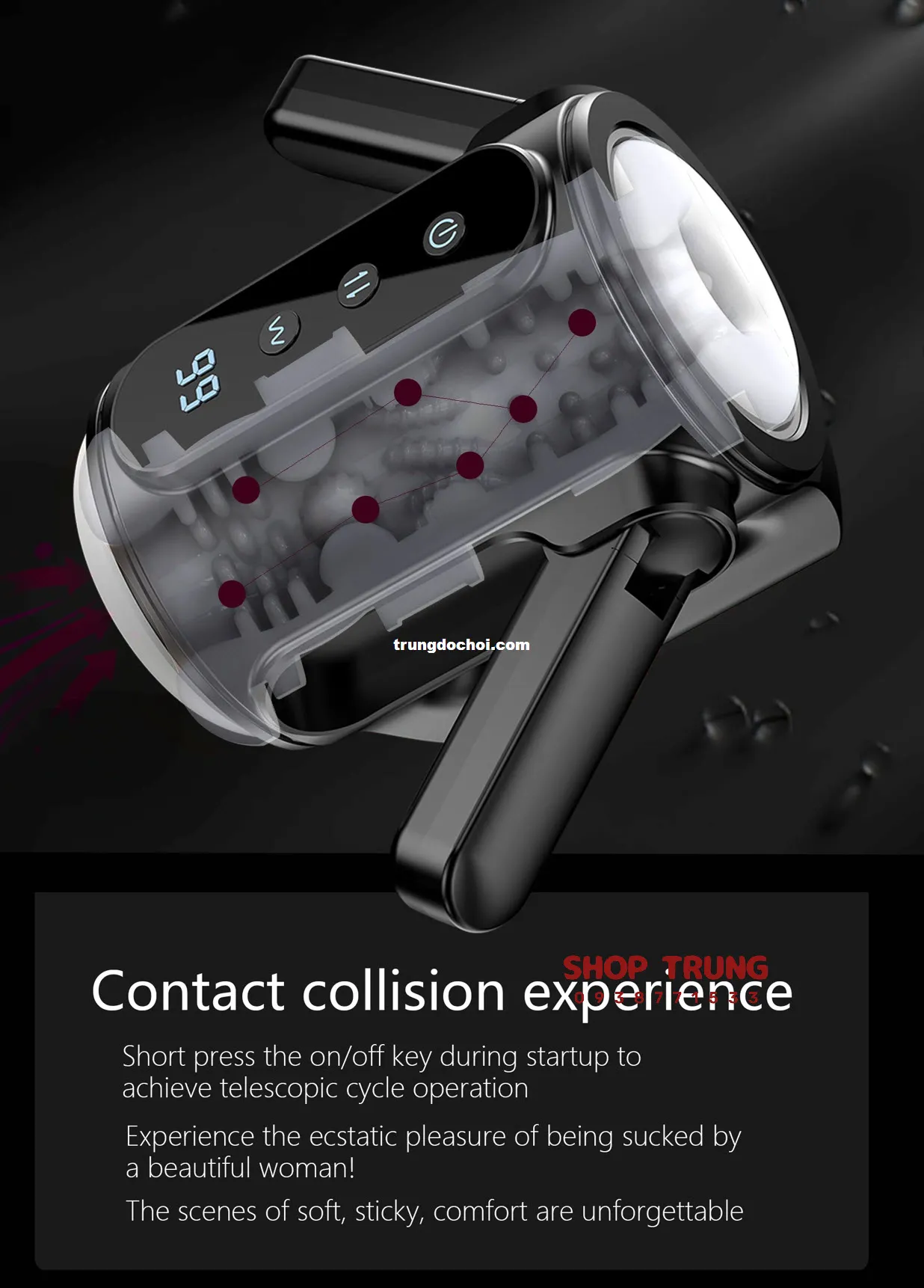 Both Hand Handheld Vibrating Squeezing Masturbation Cup — photo 4