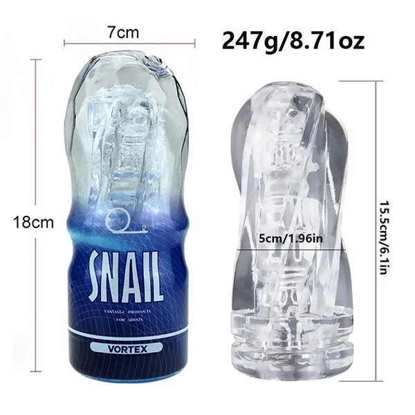 Silicone Snail Cup Male Masturbator Soft Realistic Texture — photo 6