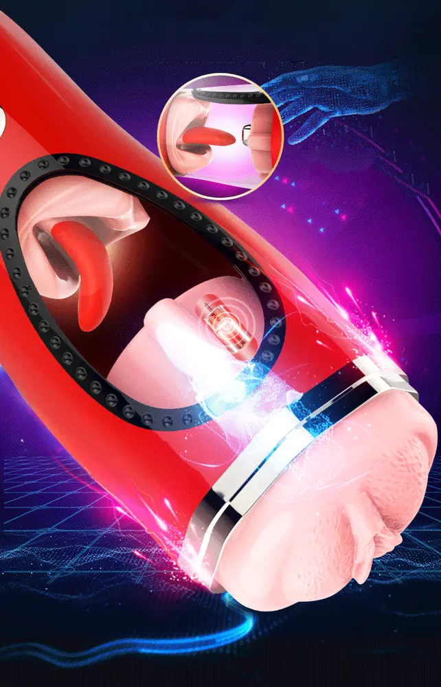 Heated Licking Vibrating Masturbation Cup 5 Modes Sound Effect — photo 5