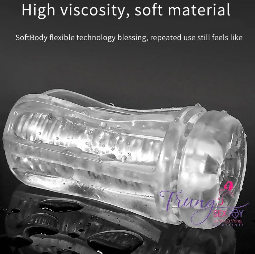 BigBang Transparent Male Masturbation Cup Reusable TPE — photo 2