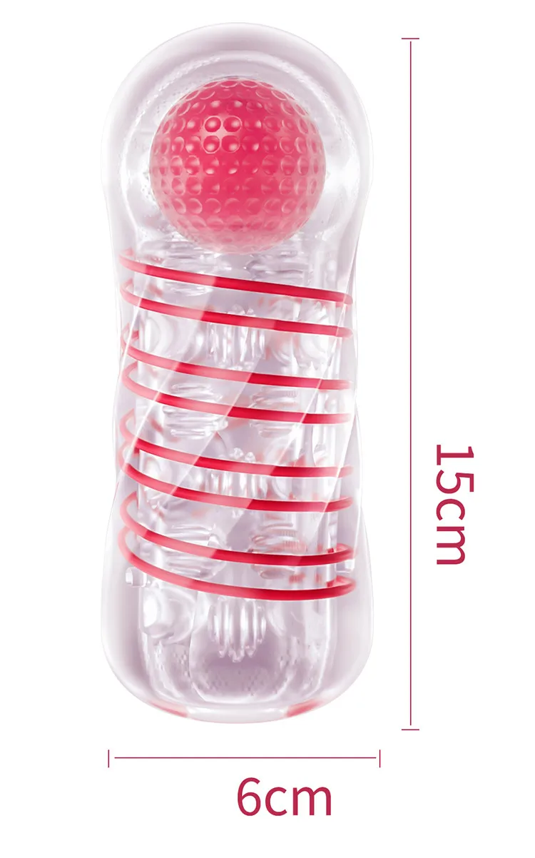 Transparent Textured Male Masturbation Cup Soft Silicone — photo 3