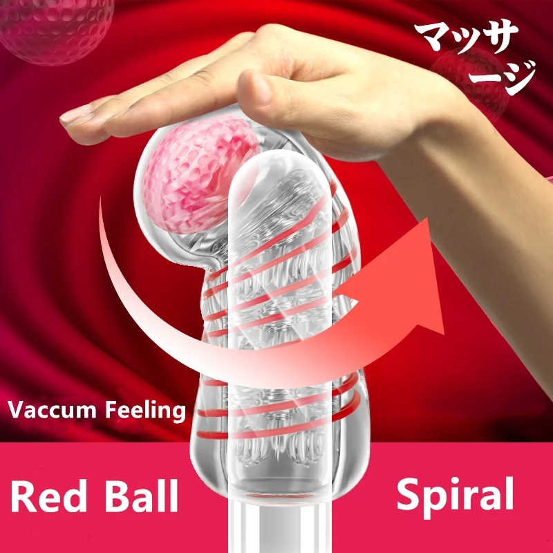 Transparent Textured Male Masturbation Cup Soft Silicone — photo 6