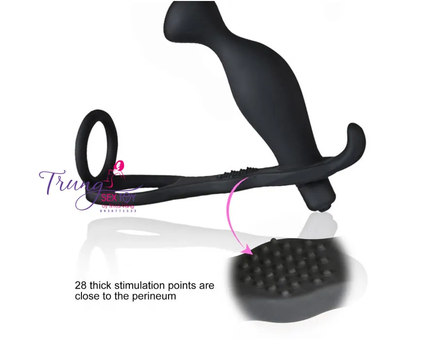 Silicone Cockring with 10 Vibration Modes for Anal Male Pleasure — photo 2