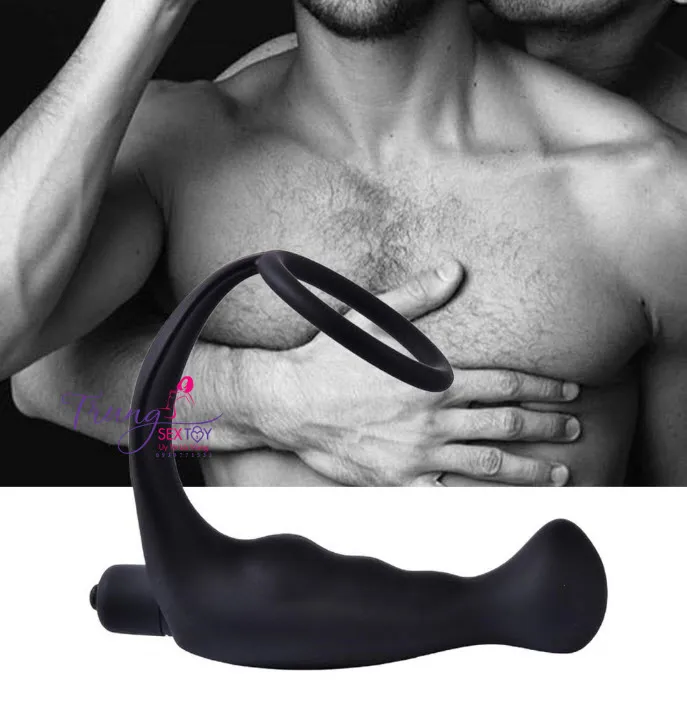 Silicone Cockring with 10 Vibration Modes for Anal Male Pleasure — photo 4