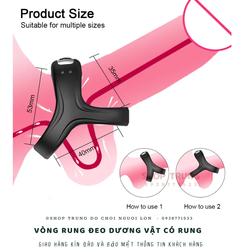 Premium Silicone Cockring with 10 Vibration Modes Waterproof — photo 5