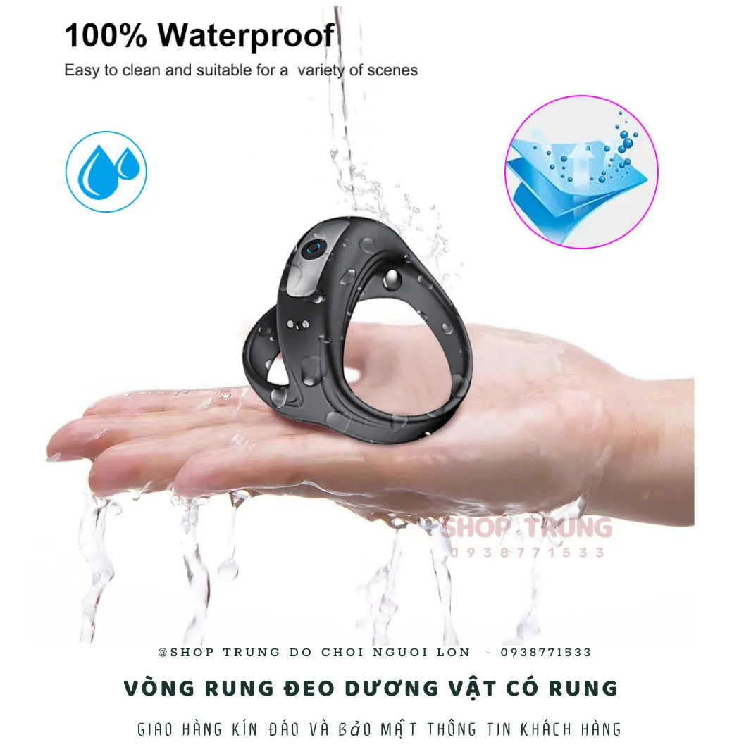 Premium Silicone Cockring with 10 Vibration Modes Waterproof — photo 6