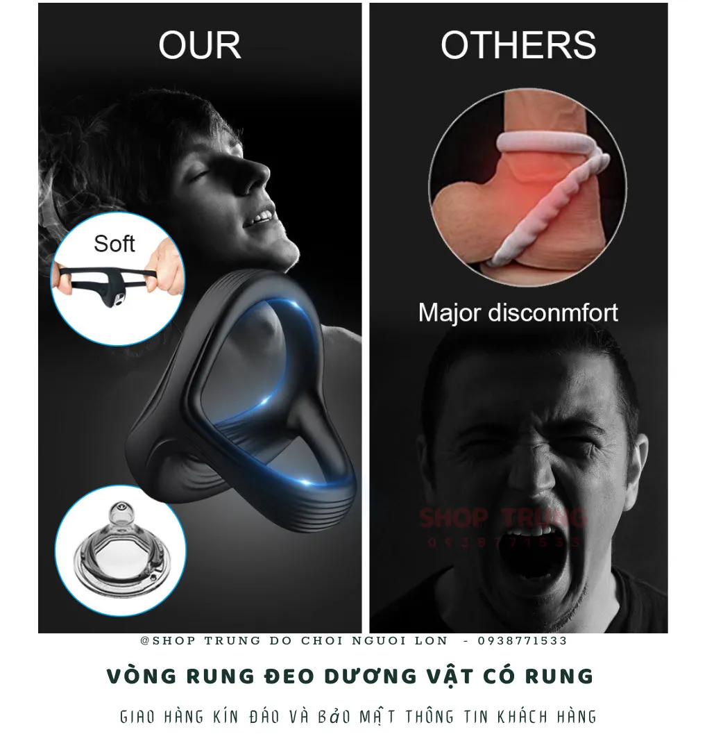 Premium Silicone Cockring with 10 Vibration Modes Waterproof — photo 7
