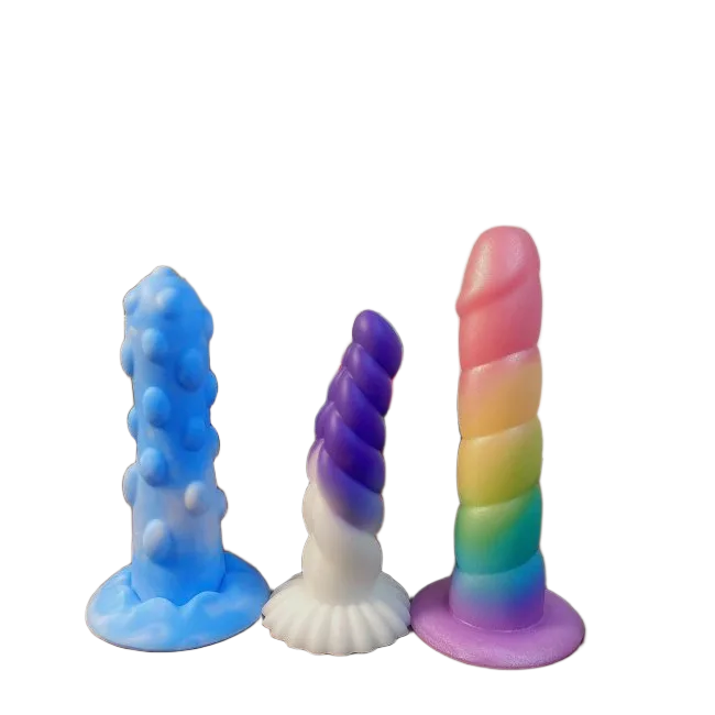 Colorful Silicone Anal Plug Penis Toy 16x3cm