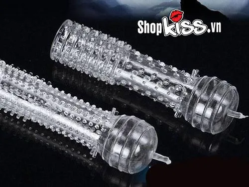 5pcs Transparent Textured Penis Sleeves Soft Silicone Enhancers — photo 5