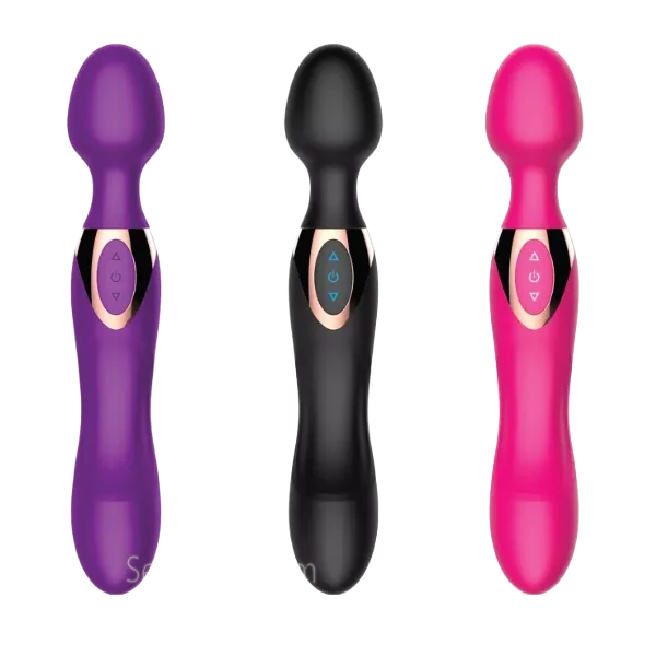Compact dual-end vibrator powerful clitoral stimulator for solo or couples