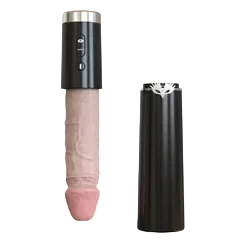 Compact Silicone ABS Vibrating Thrusting Male Dildo