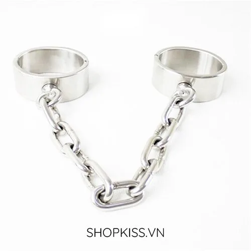 Heavy Duty Stainless Steel BDSM Metal Leg Cuffs Durable Restraints — photo 2
