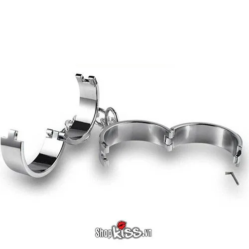 Heavy Duty Stainless Steel BDSM Metal Leg Cuffs Durable Restraints — photo 3