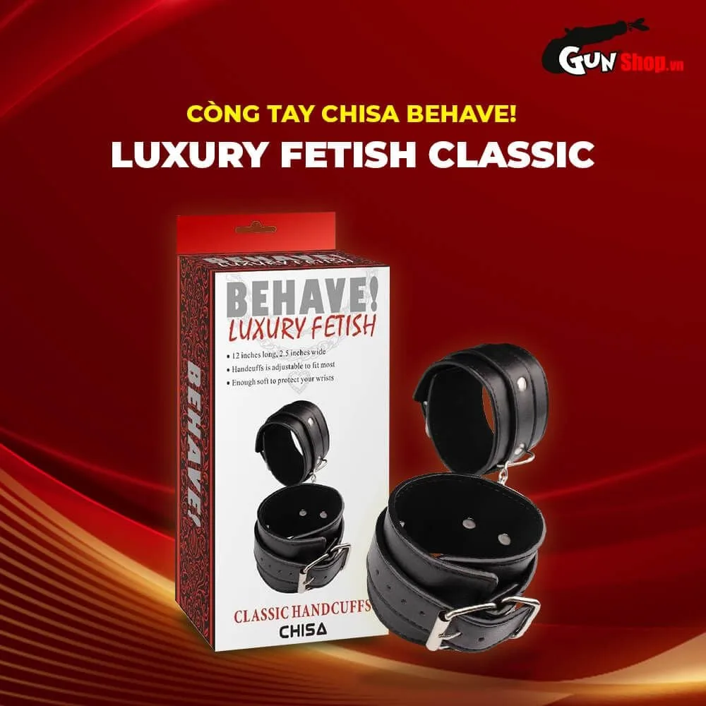 Chisa Behave Premium Adjustable Luxury Fetish Handcuffs — photo 4