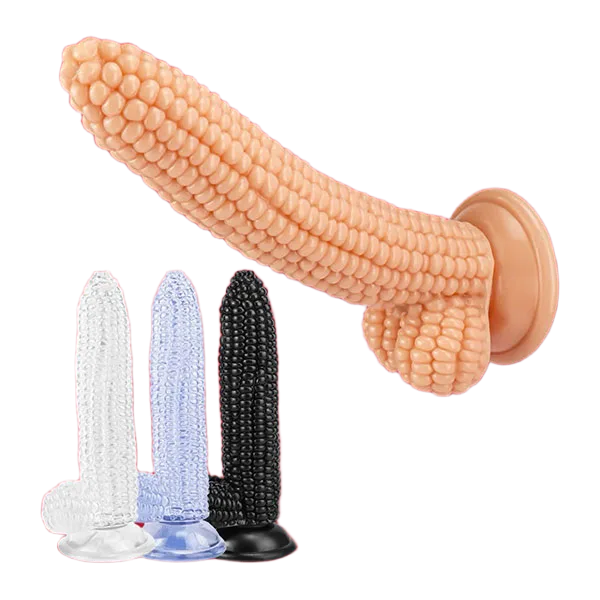Corn-Shaped Silicone Wall Suction Dildo Multi-Purpose