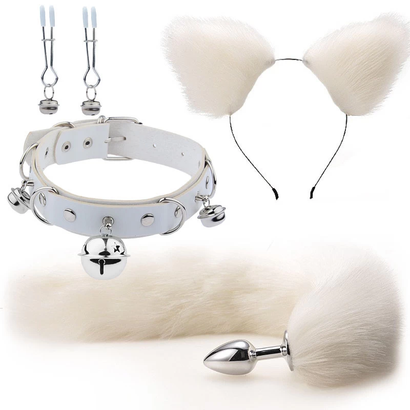 Colorful Sexy Fox Tail & Ear Cosplay Accessories BDSM Set — photo 4