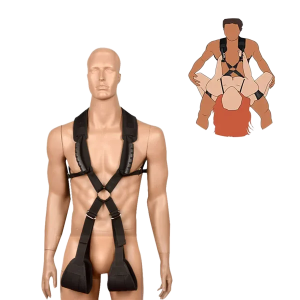 Couple Adjustable Soft Strap-On Harness for BDSM Play