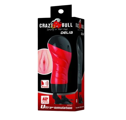 Crazy Bull Delia Rotating Vibrating Silicone Realistic Pussy