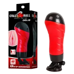Crazy Bull Delia Wall-Mounted Multi-Mode Vibrating Suction Dildo
