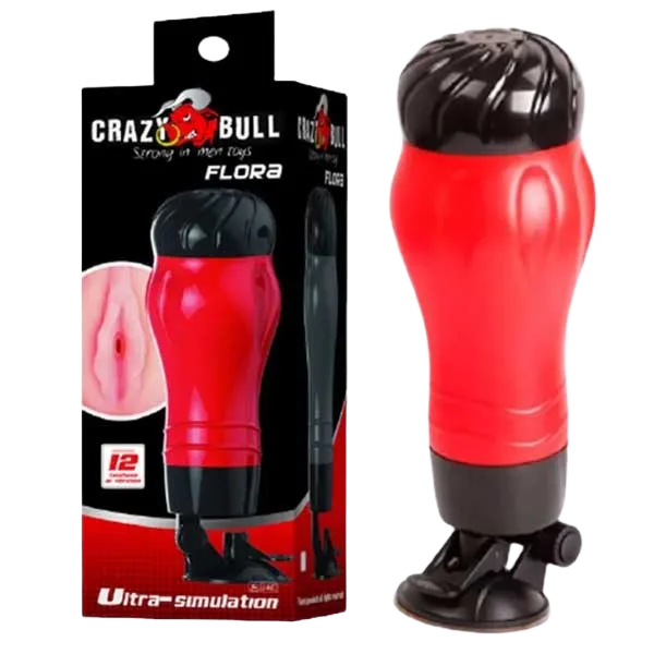 Crazy Bull Flora Red Wall-Mount 12 Mode Heated Sound Vibrator