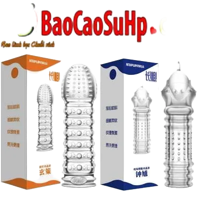 Crowking Spiked Ribbed Textured Dildo Condom Affordable