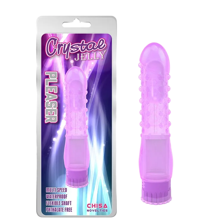 Cryscal Jelly Soft Textured Vibrating Mini Dildo Female