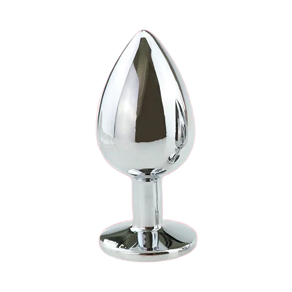 Crystal Base Stainless Steel Prostate Anal Plug Massage