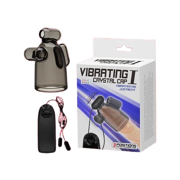 Crystal Cap Vibrating Penis Sleeve Intense Sensation