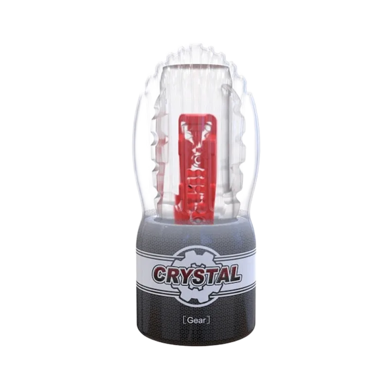 Crystal Gear Transparent Mini Realistic Female Masturbator Toy