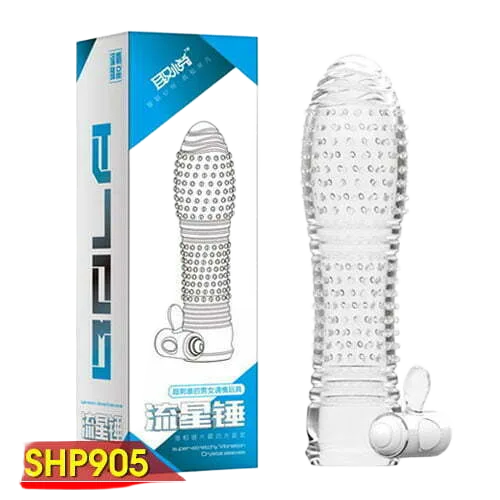 Crystal Stimulating Dildo Sleeve with Spikes Pleasure Enhancer