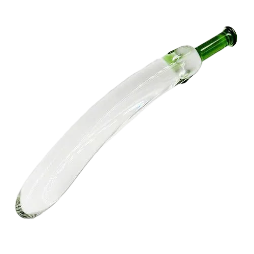 Crystal Transparent Eggplant-Shaped Anal Vibrator