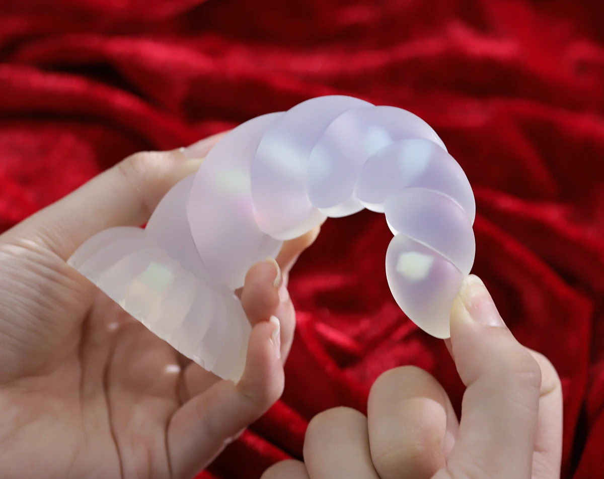 Silicone Ribbed Sleeve Enhancer Intense Vaginal Sensation — photo 4