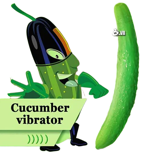 Cucumber Vibrating Dildo Soft Silicone Pleasure Toy