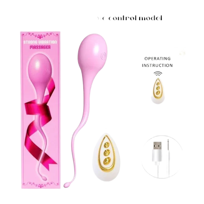 Cute 7 Mode Sperm Egg Vibrator - Pink & White, ABS Silicone