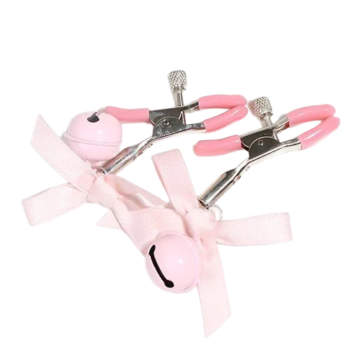 Cute Bell Nipple Clips Set Sensual Stimulating Adjustable BDSM Toy