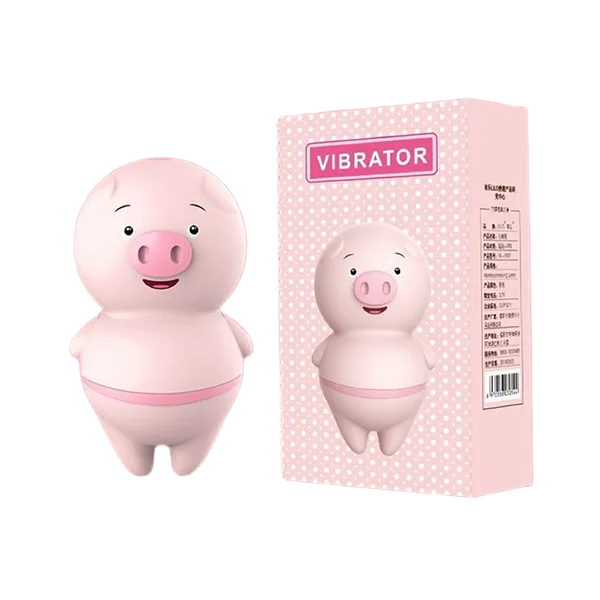 Cute Pig-Shaped Vibrating Tongue Clitoral G-Spot Massager