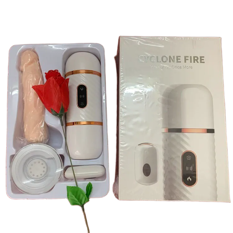 Cyclone Fire Heated Vibrating Thrusting Dildo 18cm
