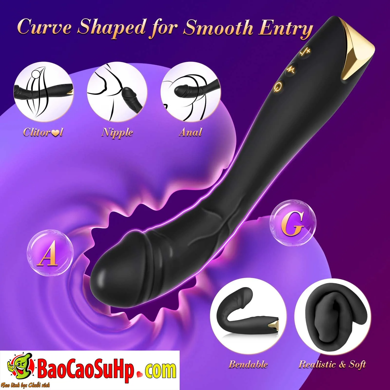 Dark Brown G-Spot Vibrator Strong Rumbler Ergonomic Silicone Toy — photo 2