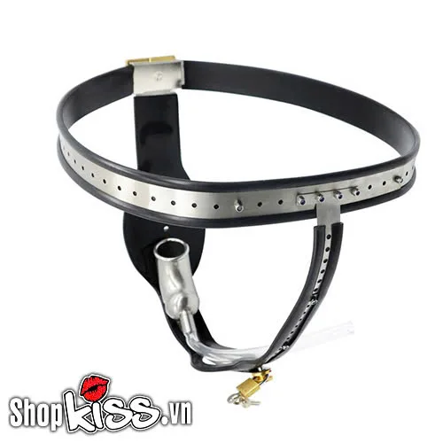 Stainless Steel T-Lock Male Chastity Belt for BDSM Play — photo 3