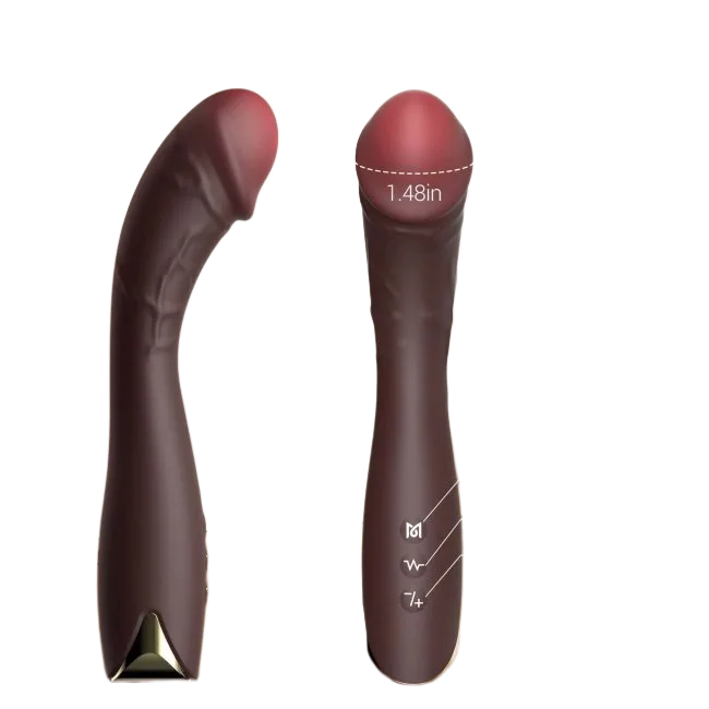 Dark Brown G-Spot Vibrator Strong Rumbler Ergonomic Silicone Toy