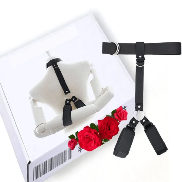 BDSM Handcuffs Restraint Bondage Adjustable Soft Leather — photo 2
