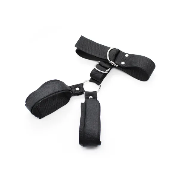 BDSM Handcuffs Restraint Bondage Adjustable Soft Leather — photo 3