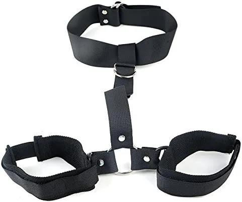 BDSM Handcuffs Restraint Bondage Adjustable Soft Leather — photo 6