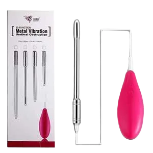 DC11B Alloy Urethral Vibrator 10 Mode Male Pleasure Toy