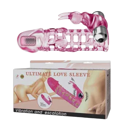 DC14R Mesh Vibrating Penis Sleeve with Root Stimulator